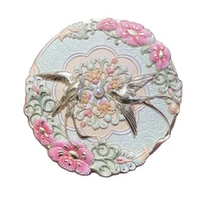 스너그데이즈 휴대용 화장 거울 고대 스타일 스타일 동양 요소 구름 참새 문화적이고 화장 거울, 01 A