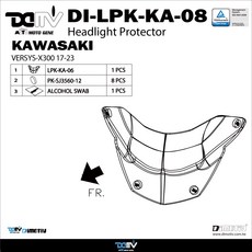 Dimotiv DI-LPK-KA-08 Kawasaki VERSYS-X300 (17-23) 專用頭燈保護罩，有效防止碎石撞擊，提升夜間行車安全, 透明, 1個