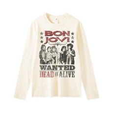 본조비 Bon Jovi 남녀공용 라운드넥 긴소매 티셔츠 겨울 남녀공용 긴팔티 맨투맨