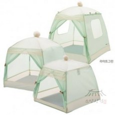 우노상점 WOLF LAUNCH POMPOM 펫하우스 (라이트 그린) 소형견하우스, L