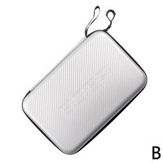 EVA 하드 쉘 탁구 라켓 케이스 휴대용 패들 소형 보관 가방 방수 커버 216317, Silver, 1개