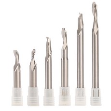 HSS 밀링 커터 8mm 10mm 생크 조각 비트 알루미늄 창 절단 단일 플루트 엔드 밀 CNC Alu 커터 라우터 비트, [04] 5x14x60xD8