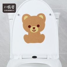 川島屋 卡通馬桶除臭貼 廁所除臭貼片 可愛造型 浴室/廚房除臭 毛氈材質 圖案隨機, 1個