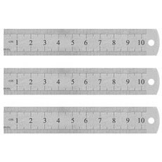 10mm 스텐 철자 직자 스틸자 A타입 10cm, 3개, 실버