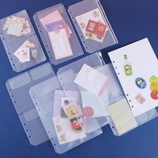A6/A5 스티커북 정리 투명 NP10 다꾸 보관 다이어리 속지 포켓파일 인스 리필, A5 지퍼