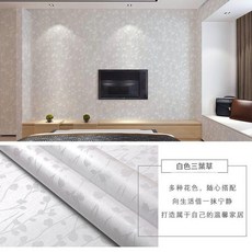 自粘防水壓紋牆貼 可擦洗防潮, 白三葉草