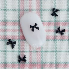 데코224 스마일 플라워 네일파츠, 5개, 4-블랙