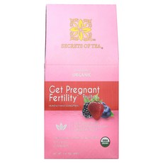 Secrets Tea 겟 Pregnant Fertility 과일 차 카페인 무함유 티백 20개 40g(1.41온스), Secrets Tea 겟 Pregnant Fertili