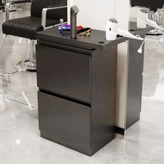 스텐 미용 가위 스테인레스 접이식, 공식 표준 구성, 1x1x1cm, 2단 서랍 블랙+스탠드 지문 방지