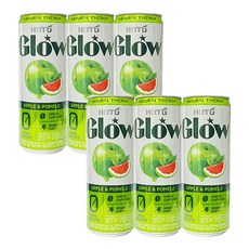 롯데칠성 핫식스 글로우 애플 포멜로, 6개입, 355ml