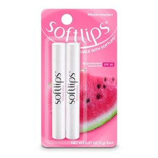 Softlips SPF 20 워터멜론 립밤 - 부드럽고 보호되는 입술을 위한 수분이 풍부한 수분 공급