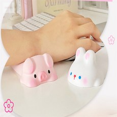 CDRW 마우스 손목 받침대 데스크매트소품, 분홍돼지
