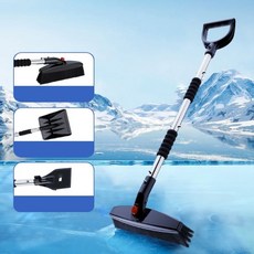 회전 차량용 성에 제거 키밍 제설기 3in1 앞유리 물기, 3in1 실버, 1개, 3in1 실버