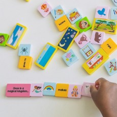 도미노 그림 이야기 만들기 언어 학습 교구 단체선물 도미노유아 유아교구 어린이선물