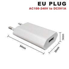 DC 5V LED 조광기 USB 포트 전원 공급 장치 라인 전구용 ON OFF 스위치 어댑터가 있는 디밍 색상 연장 케이블, 02 EU Adapter 100-240V