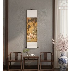 宋代美學掛畫 蘇漢臣嬰戲圖軸 裝裱好 40x140釐米 畫芯宣紙, 參考詳情頁