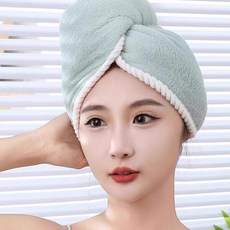 잘안풀리는 극세사 헤어수건 단추형, 1개, 1개입, 민트