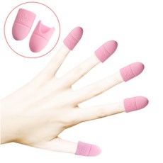 Ostar硅膠缷甲指套(5入) 美甲卸甲矽膠套 美甲工具, 1個, Ostar硅膠缷甲指套(5入)隨機顏色, 隨機顏色