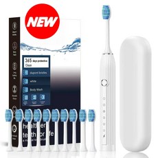 [캬오유] 음파 전동 칫솔 헤드 8개+케이스 세트 충전 리필, 1개, COU-화이트, COU-506