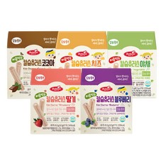 베베스트 처음먹는 칼슘 츄러스 5종 5개 (딸기 + 블루베리 + 치즈 + 야채 + 코코아)