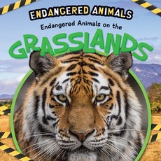 (영문도서) Endangered Animals on the Grasslands Library Binding, PowerKids Press, English, 9781725336360