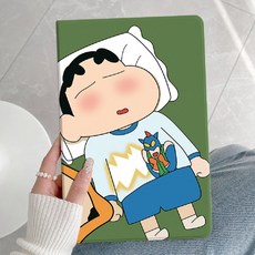 갤럭시 탭 S7 S8 케이스 거치 슬림 플립 자석 북커버 짱구 크레용신짱, 1개, 누워있는 짱구, S7&S8