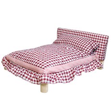 Yeego 實木公主床 柔軟舒適 提供寵物極致舒適睡眠體驗, 紅格M, 1個