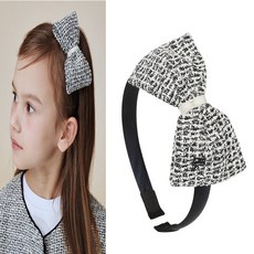 [AK플라자] [빈] 블랙 트위드 리본 머리띠 BA14AX02BK