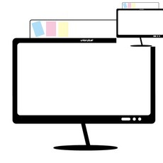 [픽딜] 모니터 메모보드 모니터상단 400x80mm