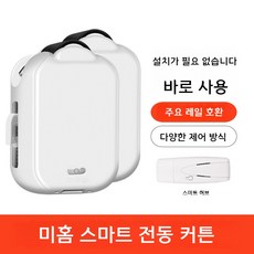 스마트 전동 커튼 로봇 휴대폰 원격 제어 설치 간편, 2개의단일호스트장치내부슬롯T레일게이트웨이