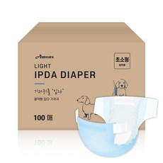 아몬스 국산 입다 절약형 여아용 애견 강아지 기저귀 100매 생리대 팬티 매너벨트, 초소형, 1개, 100개입