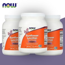 나우푸드 선플라워 레시틴 퓨어 파우더, 454g, 3개