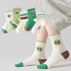 슈가앤 주니어 아동용 NH12 에버그린 5켤레 양말세트 유아 아동 초등 양말