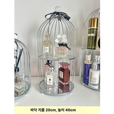 화장품 트레이 2단 보관함 선반 수납함 악세사리 정리대, 2. 실버 이중층