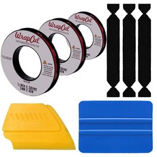 VViViD 랩 컷 비닐 엣지 커팅 디테일러 테이프 61m(200피트) 3M 툴키트 포함 (툴키트 롤 3개(스퀴지 디테일러 펠트 3개))