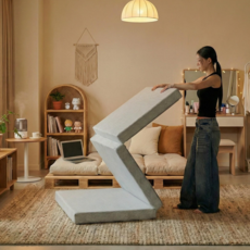 라이프먼트 코리아 베이직 라돈프리 3단 접이식 메모리폼 토퍼 매트리스, 10cm, 그레이