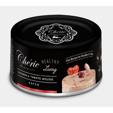 艾爾發寵物Cherie法麗 全照護貓主食罐系列 低磷貓罐 80g, 1個, 雞肉佐番茄慕斯