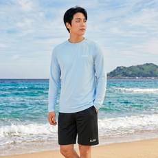 올레브 [세트] 남성 래쉬가드 상하세트 티셔츠형 수영복 이너팬티 내장 보드숏 반바지 셋업