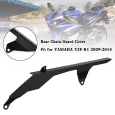 YAMAHA YZF-R1 2009-2014 後鏈條保護蓋CNC鋁合金, 1個, Black