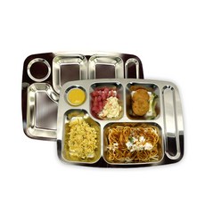 REMODE 露營不鏽鋼分享6格餐盤, silver