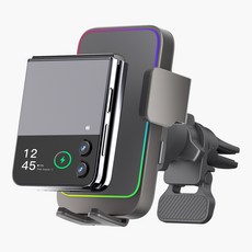 카플 더마운트 오리지널 10종 LED 차량용 핸드폰 거치대 15W 고속 휴대폰 무선 충전기, 스페이스그레이
