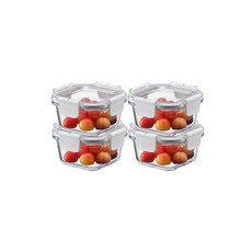 락앤락 탑클라스 화이트 정사각 300ml 4P세트 182762, 락앤락 단일옵션