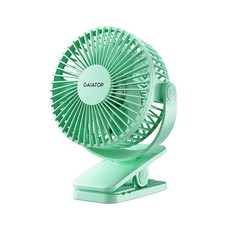 Gaiatop 휴대용 클립 온 팬 배터리 작동 작고 강력한 3단계 속도 조용한 360° 회전 USB 충전식 미니 개인용 냉각 책상 테이블 홈 오피스 유모차 캠핑 여성 선물, 초록색