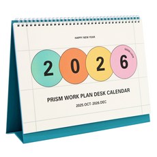 인디고 2026 프리즘 워크플랜 탁상 달력 (데스크 캘린더) 업무용 회사용 일정관리, [K4 05-006599] 워크플랜