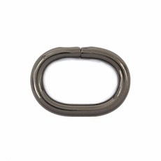 糊塗鞋匠 優質鞋材 N317 橢圓扣 橢圓環 包包扣 皮帶扣 腰帶扣 背帶扣環 包包扣環 調節扣, 銀黑