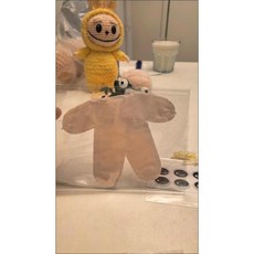 10/15/20cm 인형 홈웨어 인형옷 솜깅이 솜인형 잠옷 스트라이프 아이돌 세트 솜인형옷, 코코 슬리브+라켓 2+1