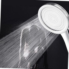 고수압샤워기 화장실 욕실 수압상승 마사지 블랙 샤워기 헤드 교체, 실버, 1개