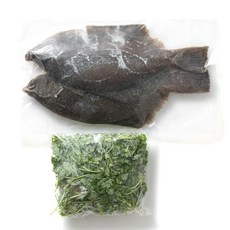 봄 도다리 쑥국 세트, 6개, 손질 냉동 도다리 800g (쑥 50g 증정)