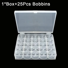 50/25Pcs 재봉틀 보빈 스풀 스레드 스토리지 주최자 상자 가정용 바느질 키트 DIY 바느질 액세서리 세트, 03 1Set