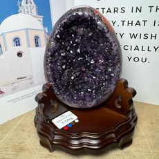 頂級烏拉圭恐龍蛋1107號 1.72kg 濃紫蛋形 晶體密集 烏拉圭紫水晶洞, 1個, 1107號1.72公斤